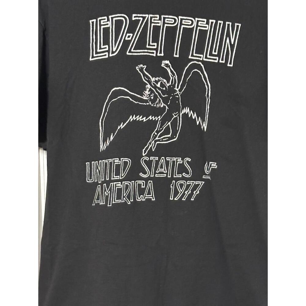 Led Zeppelin 1977 Tour Tee | Winged Icarus Graphic | XL | Black